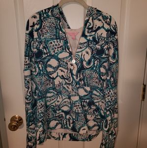 Lilly Pulitzer Hooded Skipper Popover Size L